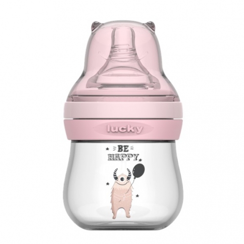 深圳小怪物玻璃奶瓶120ml（淡粉色）